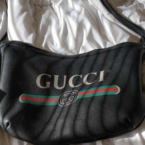 Gucci logo half moon bag